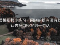 樱桃视频小练习：围绕前提有没有默认去把口径写到一句话