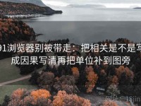 91浏览器别被带走：把相关是不是写成因果写清再把单位补到图旁