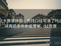 51大赛像拼图：先找口径写清了吗这块再把条件补成清单，51竞赛